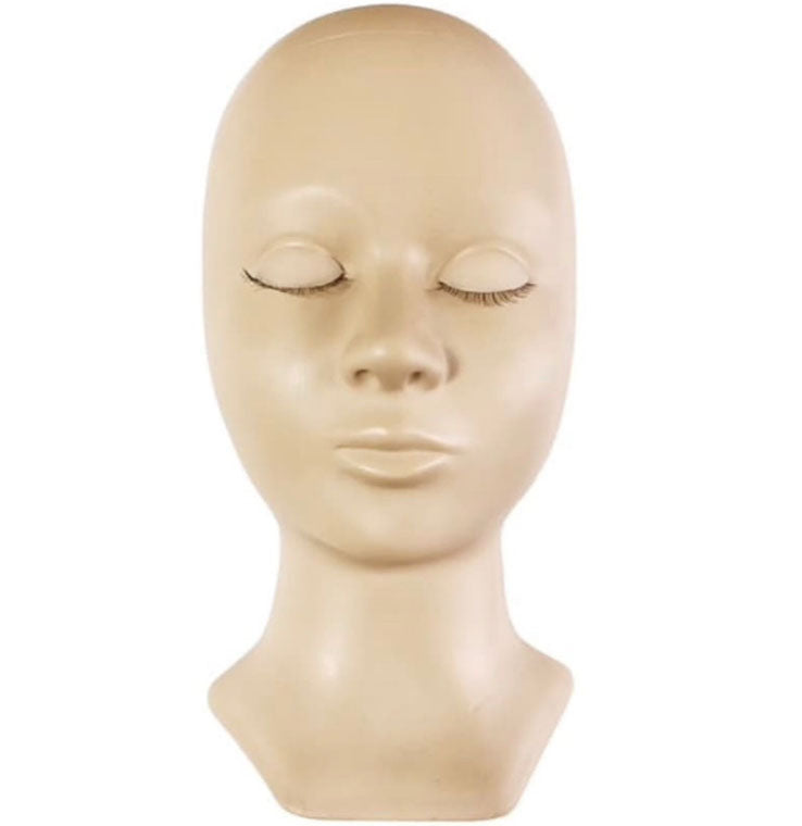 Eyelash Extensions Mannequin Head and Eyelids Training Combo Pack