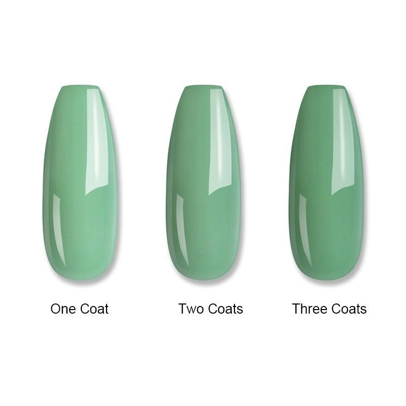 2022 Modern Spring Green Gel Nail Polish Colorful UV LED  Long Lasting Varnish Modern High Quality Design For Girls and Womens