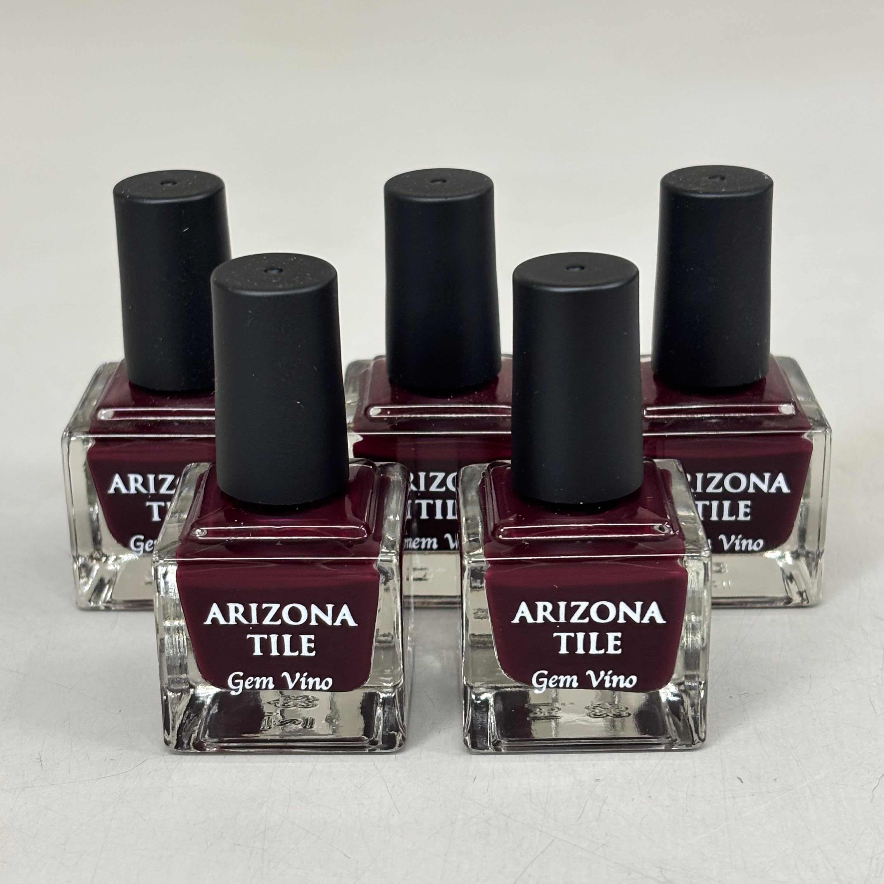 ARIZONA TILE (5 PACK) Nail Polish in Decorative Tie Closure Bags Gem Vino Color