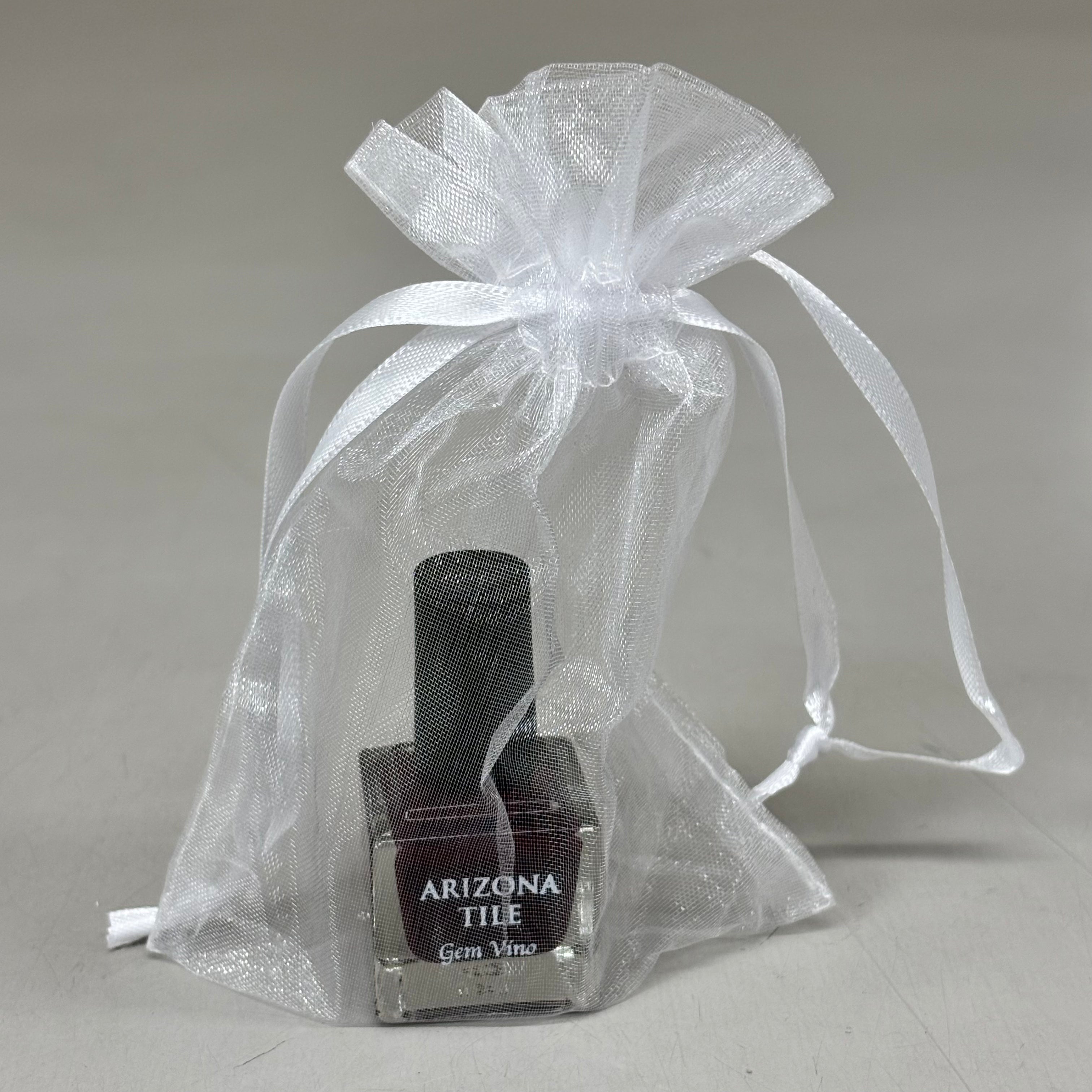 ARIZONA TILE (5 PACK) Nail Polish in Decorative Tie Closure Bags Gem Vino Color