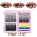600pcs Colorful Lashes Cluster Eyelash Extensions Book | 9-16mm Mix DIY Lash Kit