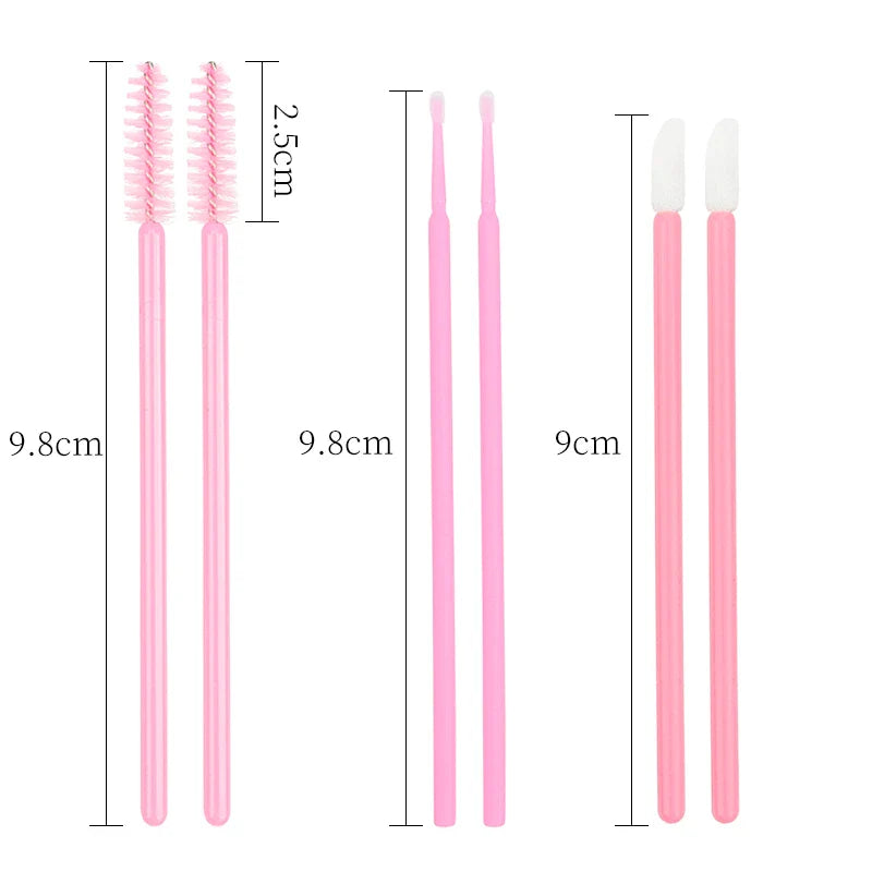 200PCS Disposable Lash & Lip Applicator Kit – Wands & Swabs