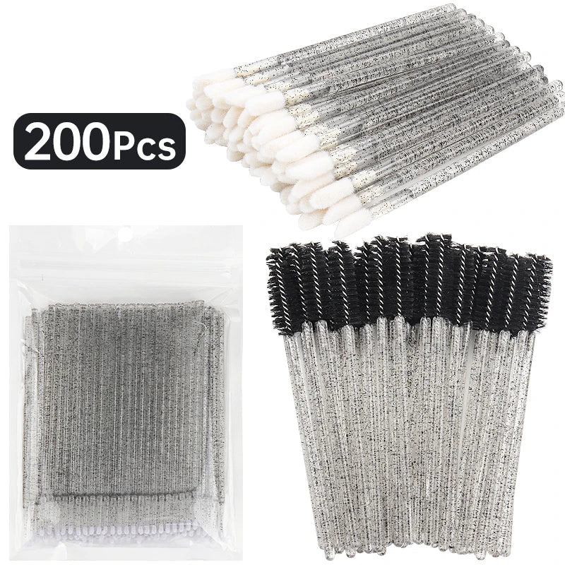 200PCS Disposable Lash & Lip Applicator Kit – Wands & Swabs