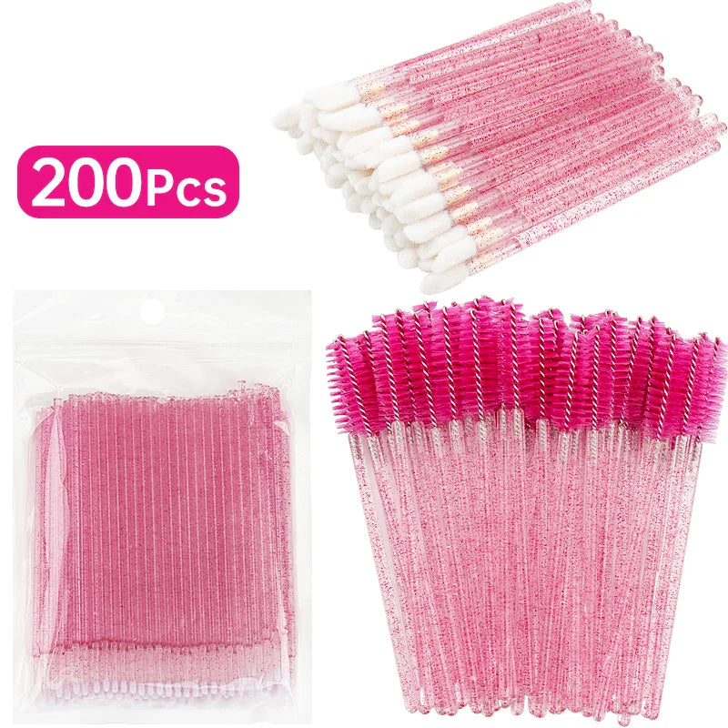 200PCS Disposable Lash & Lip Applicator Kit – Wands & Swabs