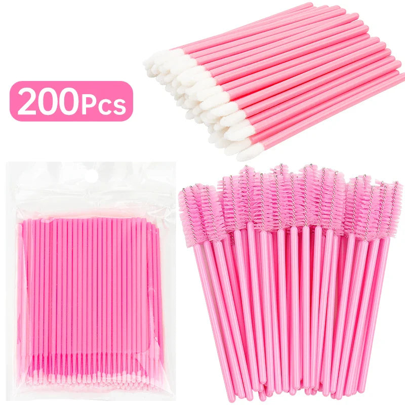 200PCS Disposable Lash & Lip Applicator Kit – Wands & Swabs