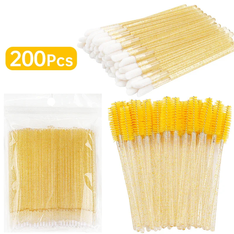 200PCS Disposable Lash & Lip Applicator Kit – Wands & Swabs