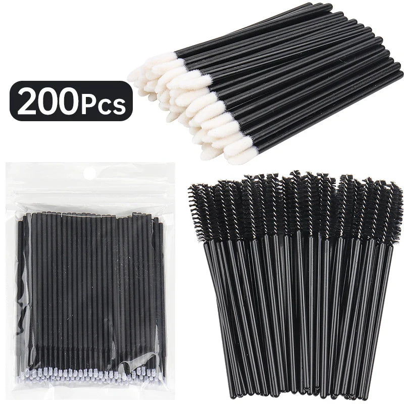 200PCS Disposable Lash & Lip Applicator Kit – Wands & Swabs