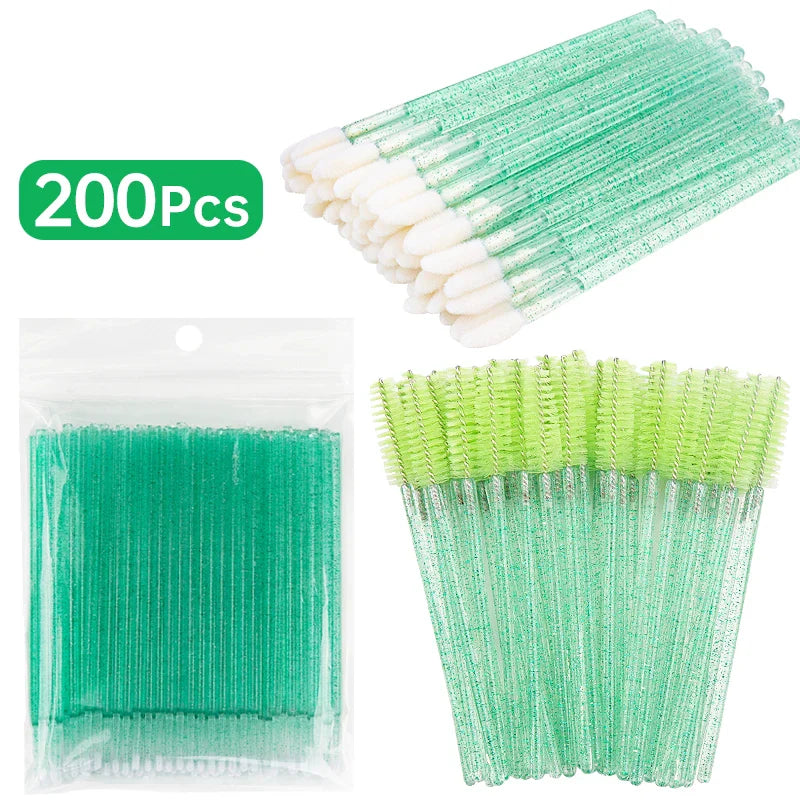 200PCS Disposable Lash & Lip Applicator Kit – Wands & Swabs
