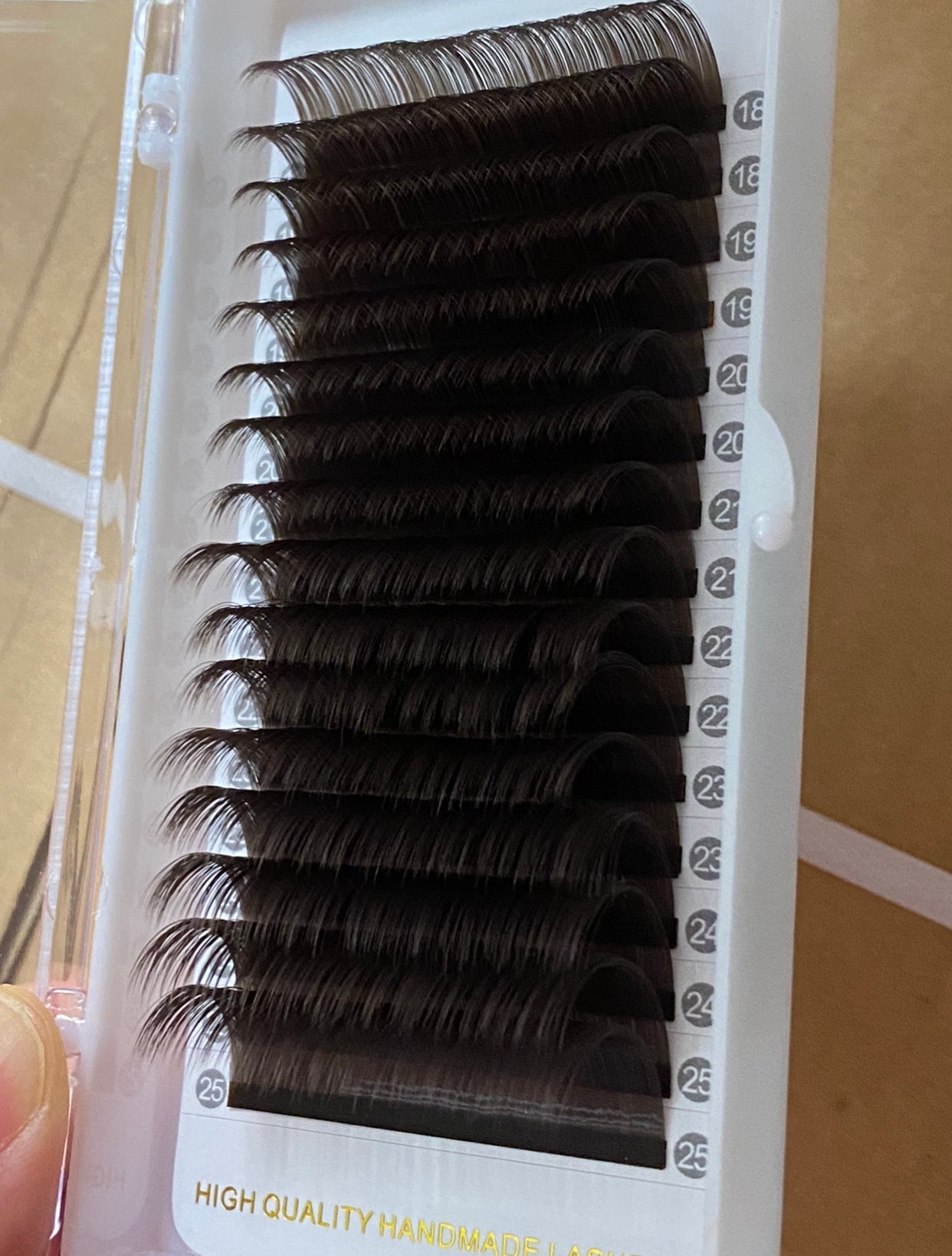 Dark Chocolate Brown Color Lash Extensions 16 Lines