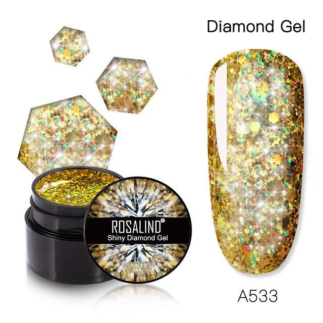 Luxury Modern Crystal Shiny Gel Nail Polish Painting Nails Art Design Diamond Manicure Gel Luxury Design For Women and Girls