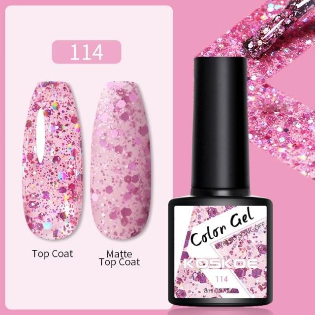 Spring Summer Nail Gel Polish Colorful UV LED Diamond Stylish Glossy and Matte Fashion Design For Womens