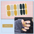 Golden Glitter Nail Wraps – 3D Adhesive Full Cover Nail Art Stickers