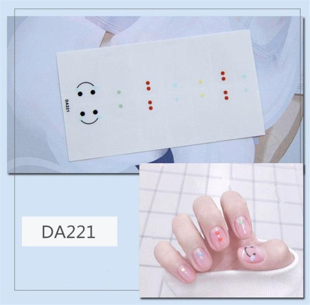 Golden Glitter Nail Wraps – 3D Adhesive Full Cover Nail Art Stickers