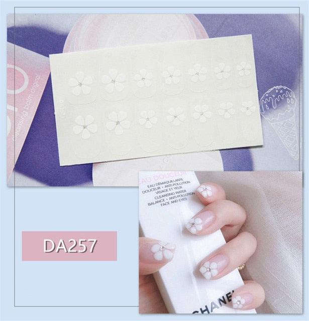 Golden Glitter Nail Wraps – 3D Adhesive Full Cover Nail Art Stickers